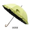 Guarda-chuva Lolita Japonês, Guarda-chuva com Proteção Solar Revestido de Preto, Guarda-chuva de Sol com Renda e Cabo Curvo de Fibra de Bambu Completa, Uso Duplo para Sol e Chuva