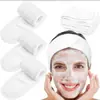 Pañuelo para salón de belleza, diadema para lavarse la cara, cinta para el pelo de velcro, accesorio para el pelo de doble capa con adhesivo para mascarilla facial de maquillaje