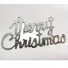 Tarjeta de Navidad feliz con letras en inglés MerryChristmas Decoraciones de árbol de Navidad adornos Accesorios de Navidad