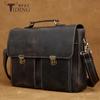 Fabricantes personalizados pasta de couro masculina couro de vaca bolsa de ombro mensageiro bolsa de computador pele de cavalo louco bolsa britânica atacado