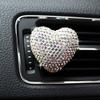 Decoración creativa para salida de aire de coche de arcilla para coche, clip de perfume de diamante para coche