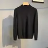 Suéter gola alta para homens, roupas masculinas para primavera e outono, novo modelo 2026, camisa base de tricô de gola média de alta qualidade para homens