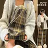 Pantalones de Cuadros Vintage de Pierna Ancha para Mujer, Nuevo Estilo Primavera 2023, Pantalones Rectos Casuales con Forro Polar, Pantalones Versátiles para Mujer