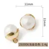 Botones Redondos Arrugados de Perla con Borde Metálico de Lujo de Gama Alta en Múltiples Colores, Botones Esféricos Pequeños Estilo Chanel, Al Por Mayor en Stock