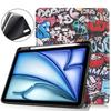 Adecuado para 2024 Apple iPadAir11 Funda Protectora Plegable en Tres Partes Pintada Ranura para Bolígrafo de TPU Air6 Funda Protectora Plana de 11 Pulgadas