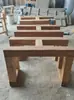 Pernas de mesa de madeira maciça suportam mesa pernas de mesa madeira maciça madeira de olmo velho estrutura de mesa pernas de mesa de centro suporte de placa grande suporte de carga mesa simples
