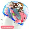 Touca de Natação Infantil Desenho Animado Confortável Proteção de Orelha Meninas Meninos Fofo Crianças Médias e Grandes Crianças Respirável Piscina Touca de Natação Atacado