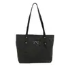 Bolso de Hombro Grande de Lona Informal con Estampado de Lunares y Lazo 2026 Nueva Moda Tendencia para Mujer