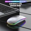 Mouse Bluetooth 5.0 Inalámbrico Doble Modo Silencioso Adecuado para Apple Notebook Carga Silencioso Oficina Computadora Mouse Deslizante