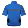 Ropa Ventilador de Prevención de Calor Transfronteriza de Manga Corta Ropa de Aire Acondicionado Refrigeración Inteligente Ropa de Refrigeración Jacket de Manga Corta para Protección Laboral de Hombres y Mujeres Soldadura
