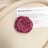 Enfeites Florais Retrô 6cm Acessórios de Flor DIY Feito à Mão Borda Crua Broche de Rosa para Sapatos Chapéus Bolsas Acessórios de Vestuário