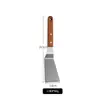 Espátula de Cocina de Acero Inoxidable con Mango de Madera Espátula para Freír Teppanyaki Espátula Ranurada Espátula para Bistec Espátula Triangular Espátula para Pizza Crepas