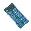 Módulo Relé de 16 Canais 5V 12V Placa de Controle com Proteção Optoacoplador com Relé de Potência LM2596