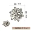 Botões Bordados à Mão em Forma de Floco de Neve com Pedras Strass e Cristais de Vidro, Acessórios para Roupas Estilo Luxo Leve Peças para DIY