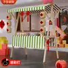 Barraca de Mercado Suporte de Exibição Barraca de Mercado Noturno Prateleira Carrinho de Flores Suporte de Exibição Promocional Carrinho de Barraca de Rua Móvel Dobrável