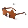 Gafas de plástico personalizadas de estrella de cinco puntas hip hop para fiesta divertidas para fiesta Venta al por mayor gafas de sol para hombres y mujeres