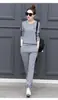 Otoño 2023 Nuevo Conjunto de Dos Piezas de Ropa Deportiva Casual para Mujer Coreana, Pantalones de Manga Larga Talla Grande