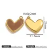 Aço Inoxidável Esmalte Dourado Gota de Óleo Pingente de Coração Multicor Acessórios para Joias de Colar Pulseira DIY