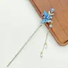 Pasador de Mariposa con Pedrería para Mujer, Nuevos Accesorios para el Cabello de Alto Nivel Estilo Chino, Pasador, Pasador Estilo Antiguo, Pasador de Perlas