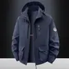Jaqueta Masculina Grande Tamanho Mais Vendida 2025 Transfronteiriça, Nova Jaqueta Casual de Outono e Inverno para Homens de Meia-Idade com Forro de Lã