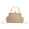 Bolsa de Festa Transfronteiriça Bolsas de Novo Estilo Mini Bolsa Concha com Clipe Bolsa Hanfu Estilo Étnico Bolsa de Corrente de Ombro Transversal