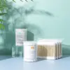 Higiene personalizada descartável para bebê, cotonete de algodão para bebê, pacote com 100 unidades, cotonete de algodão de ponta dupla, bastão de algodão para maquiagem de beleza, atacado