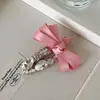 Pinza para el Pelo Elegante Exquisita Súper Brillante de Diamantes Dulces con Flequillo Roto Pinza Lateral Pinza de Pato de Alta Calidad Accesorios para el Cabello Mujeres