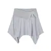 Verano Europeo y Americano Nuevo Estilo Coreano Ins Casual Dobladillo Ancho Moda Color Sólido Botón Simple Y2K Falda Deportiva