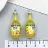 DIY Pingente de Garrafa Mini Soda Onda Artificial Acessórios de Joia de Resina Colar Chaveiro Brincos Pingente