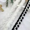 Borde de Hongo de 2 cm Negro y Blanco Lana Trenzada Encaje Pequeño Fragante Cinta de Encaje para Manualidades Accesorios de Ropa Borde de Ropa Tapeta Puños