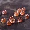 Cristal de Cabello de Cobre Natural Cuentas Sueltas Cuentas de Oblea de Titanio Cristal de Tesoro Múltiple Pulsera Individual Accesorios para Joyería DIY
