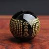 Ágata Natural Vermelha e Preta Estampada a Ouro Mantra da Grande Compaixão Contas Redondas Contas Espaçadoras Pulseira Contas Soltas Contas Budistas Brinquedo Cultural Acessórios Xingyue Bodhi