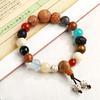 Pulsera Bodhi de 18 semillas Lingyin Cuentas de Buda de 18 semillas Pulsera Bodhi Rosario Bodhi con cuentas Nudo de templo