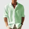 Otoño 2026 Transfronteriza para Hombre Color Sólido Patrón de Gofre Manga Larga Un Botón Moda Casual Camisa Streetwear Cárdigan