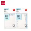 Deli BT400/401 Notas Post-it em Branco Linha Horizontal Quadrado Adesivo Estudante Simples Escritório Pincel Japonês Post