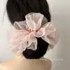 Rosa Industria Pesada Encaje Estilo Princesa Serie Ballet Cuerda para el Cabello de Intestino Delgado Grande Hecha a Mano Cuerda para el Cabello de Cola de Pavo Accesorios para el Cabello de Tendón de Cuero para Mujeres