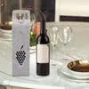 Bolsa para Vino Tinto con Forma de Uva Recortada en Fieltro Espeso Caja de Regalo de Fieltro para Vino Caja de Embalaje para Vino Bolsa de Vino de Alta Calidad