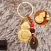 Amuleto de Buda con Forma de Calabaza de los Doce Signos del Zodíaco Llavero Giratorio para Coche Colgante de los Ocho Santos Patrones Calabaza de Dinero de los Cinco Emperadores Pixiu