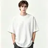Camiseta Masculina de Comércio Exterior com Decoração de Strass, Manga Curta Solta de Peso Pesado, Estoque Pronto para Exportação Transfronteiriça Europeia e Americana, Fornecimento Direto da Fábrica de Comércio Exterior