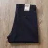 Calça Casual Reta de Negócios Masculina de Meia-Idade, fina, cáqui, folgada, respirável, lavada, micro elástica, para o verão de 2024