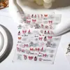 Rosa relevo tridimensional Dia dos Namorados padrão de laço adesivos de nail art decoração de unha decoração criativa