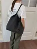 Bolso bandolera grande de estilo coreano, casual y relajado, para mujer, nuevo bolso de hombro con estampado de lunares, bolso tote