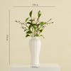 Jarrón de Cerámica Blanco Simple Shumen Lujo Accesible Decoración de Gama Alta Adornos para Arreglos Florales de Escritorio de Sala de Estar Dispositivo Hidropónico para Flores