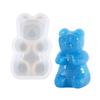 Molde de Silicona DIY Gota de Cristal Oso Gominola Espejo Yeso Colgante de Aromaterapia Molde para Colgantes