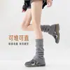 Calcetines de Punto de Color Sólido, Calcetines de Lana, Calcetines de Felpa, Calcetines Estilo JK Japonés, Calcetines hasta la Pantorrilla, Calcetines Lolita de Media Pantorrilla, Calcetines para Piernas Y2K
