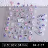 Calcomanía para Uñas Estéreo con Relieve de Flor Graffiti Estilo Japonés Lindo Calcomanía para Uñas Ins Infantil de Dibujos Animados Conejo Feliz DIY