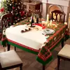 Mantel temático de Navidad para un ambiente festivo, adecuado para fiestas de Año Nuevo y Acción de Gracias, decoración de mesa a cuadros verde y rojo