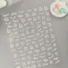 Pegatinas de uñas en inglés cursiva europeas y americanas, adhesivas planas, versátiles pegatinas de arte de uñas en inglés para DIY, accesorios, modelo DH