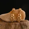 Brincos de Prata com Design Único, Novo Estilo de Luxo Leve, Brincos Artísticos Estilo Retrô Vintage, Brincos Femininos Vazados com Franjas