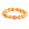 Pulsera de Cristal Amarillo Torre Natural Imitación Mismo Estilo Templo para Mujer Lujo Ligero Nicho Rico Pulsera de Cristal de Fresa para Mujer